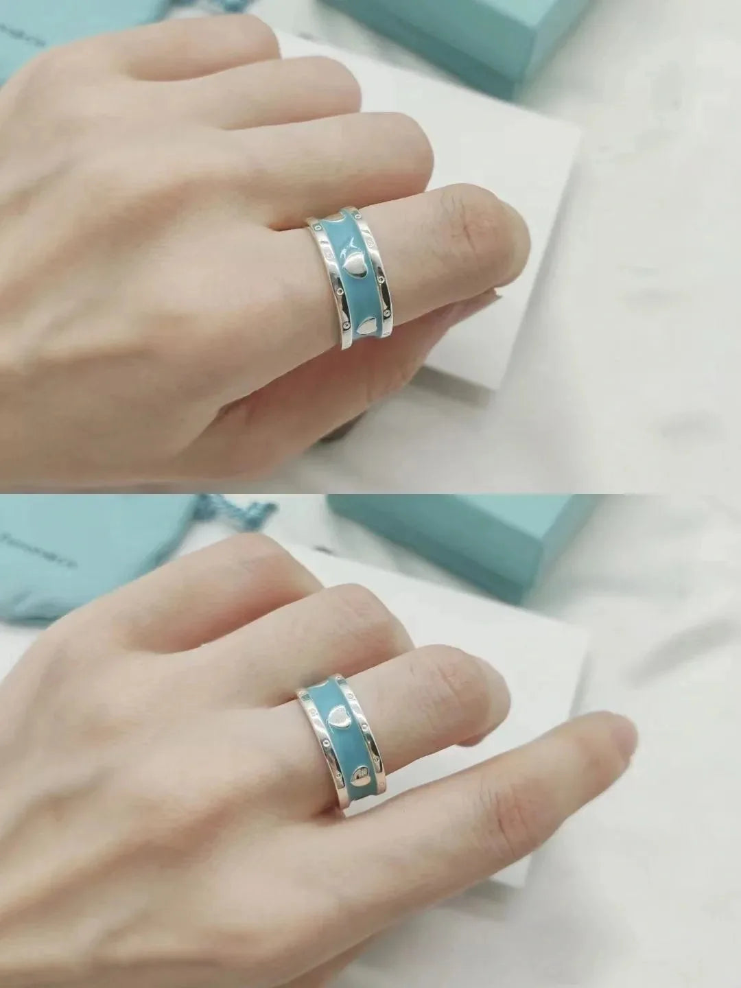Coeurciel | 925 Silver Heart in Tiffany Blue