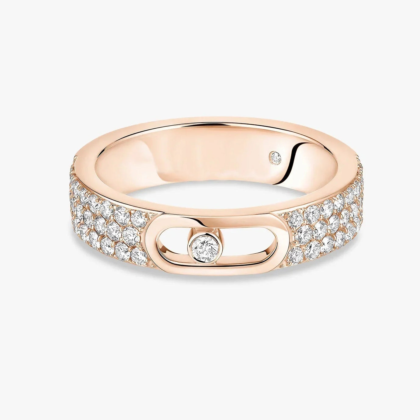 Move Joaillerie Wedding Ring | 18K Gold & Zircon Pavé