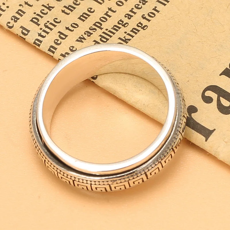 Muralis | 925 Silver | Engraved Spinner Unisex