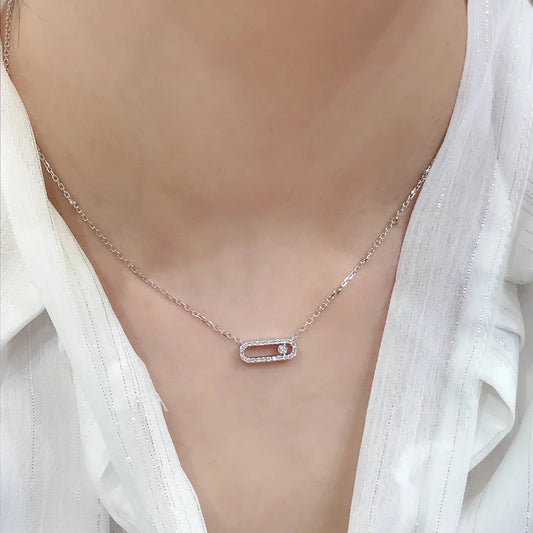 Oval Spark | 18K Gold-Plated | Zircon Necklace