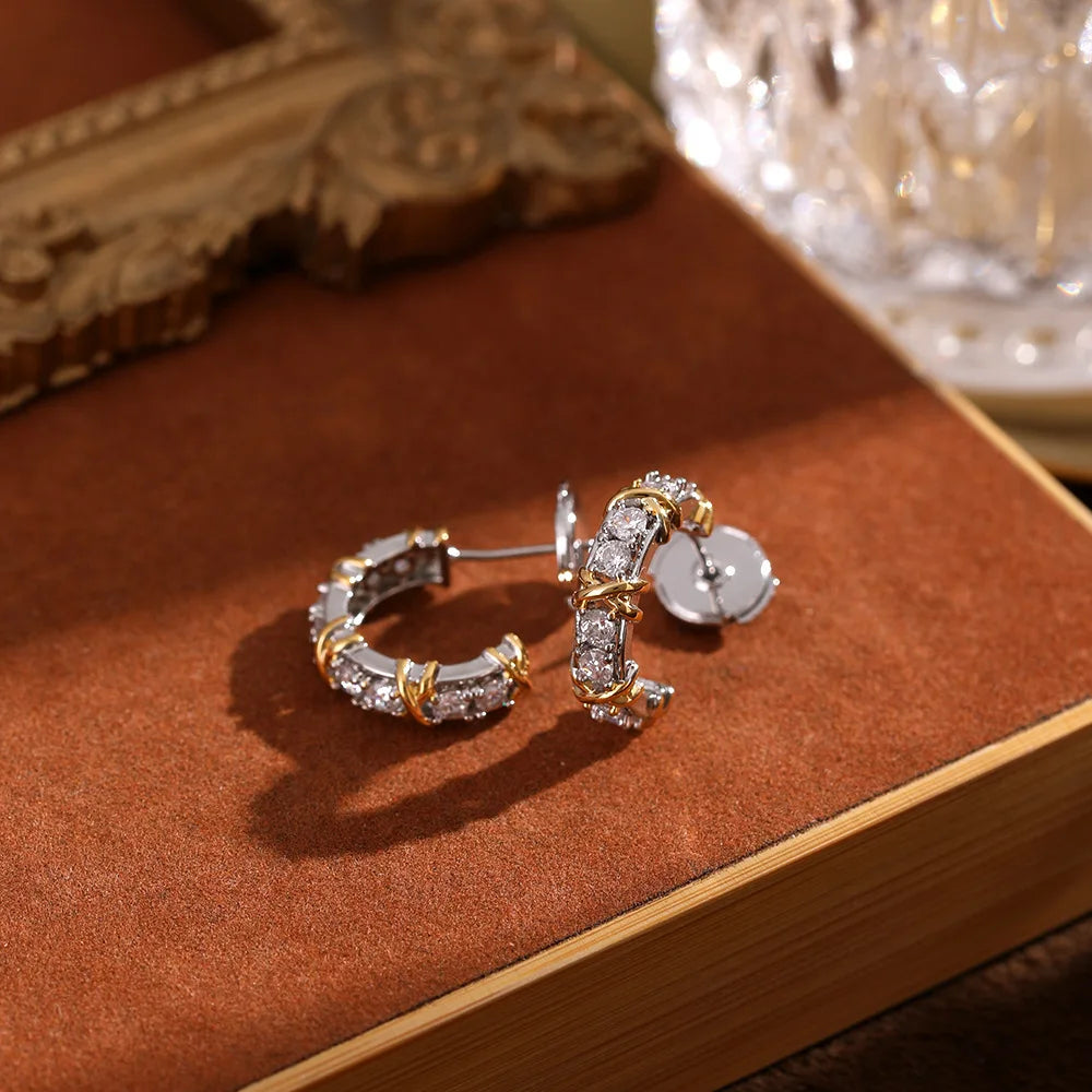 Zyrelle | Knotted Zircon Hoops