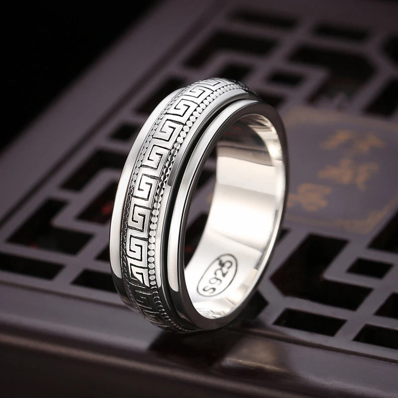 Muralis | 925 Silver | Engraved Spinner Unisex