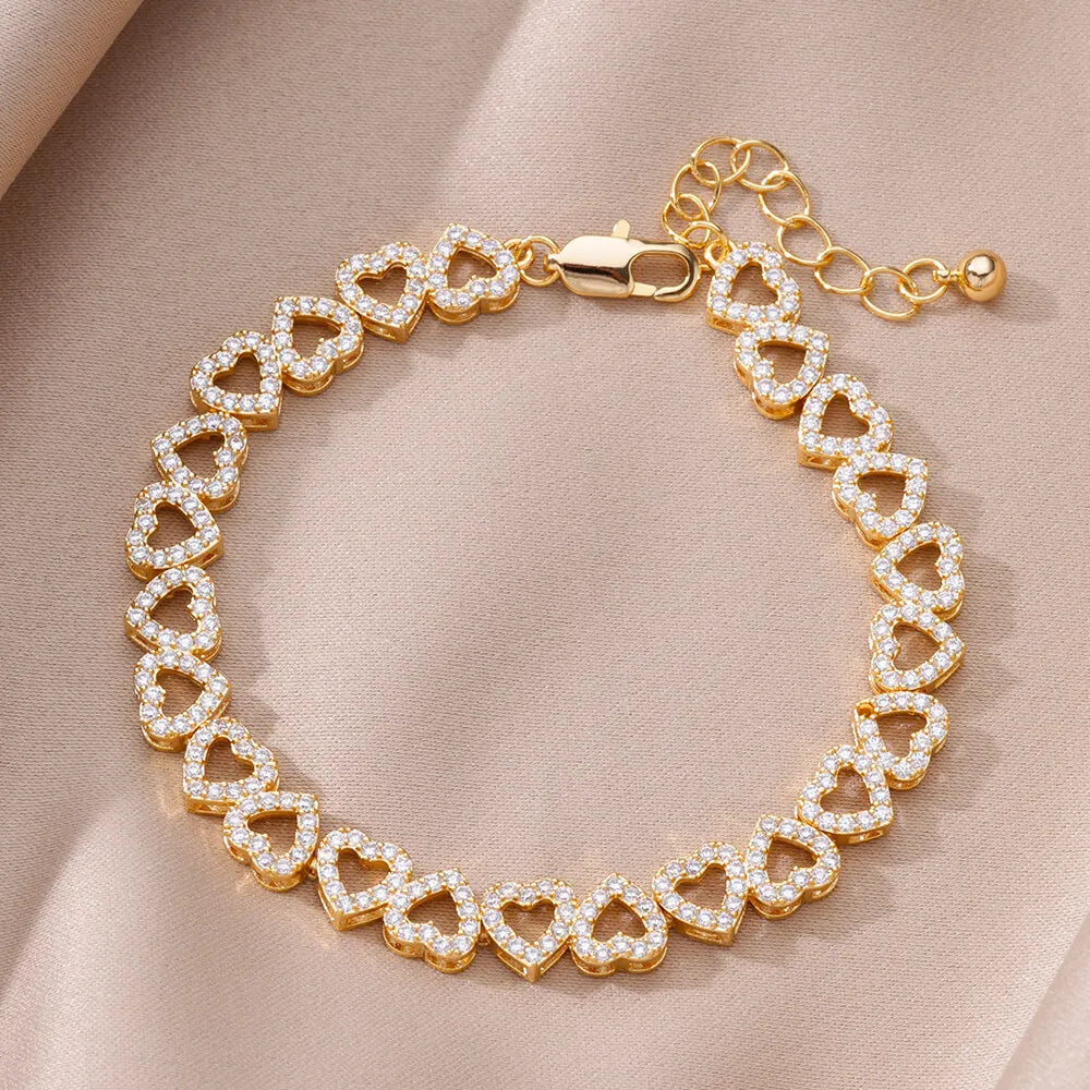 Eternal Hearts | Gold-Plated | Pavé Glow