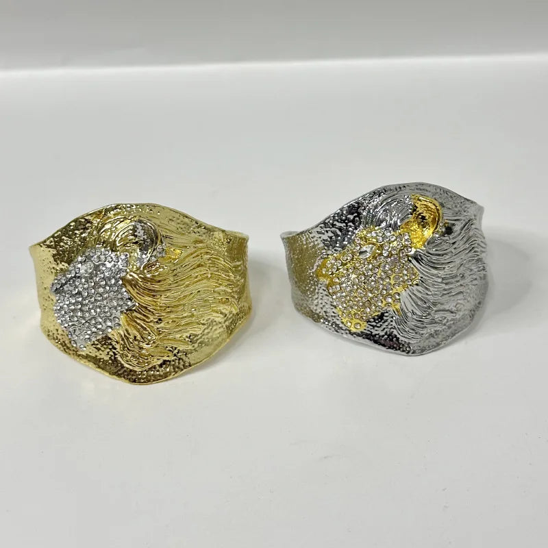 Leontius | Gold & Silver | Lion Head Motif