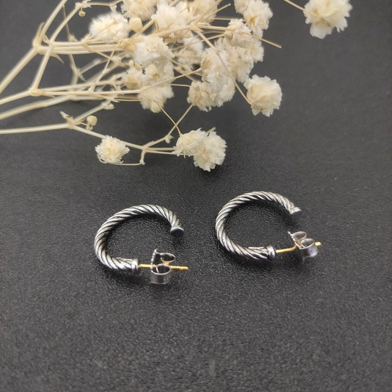 Torsenna | Silver S925 jewelry| Twisted Hoop