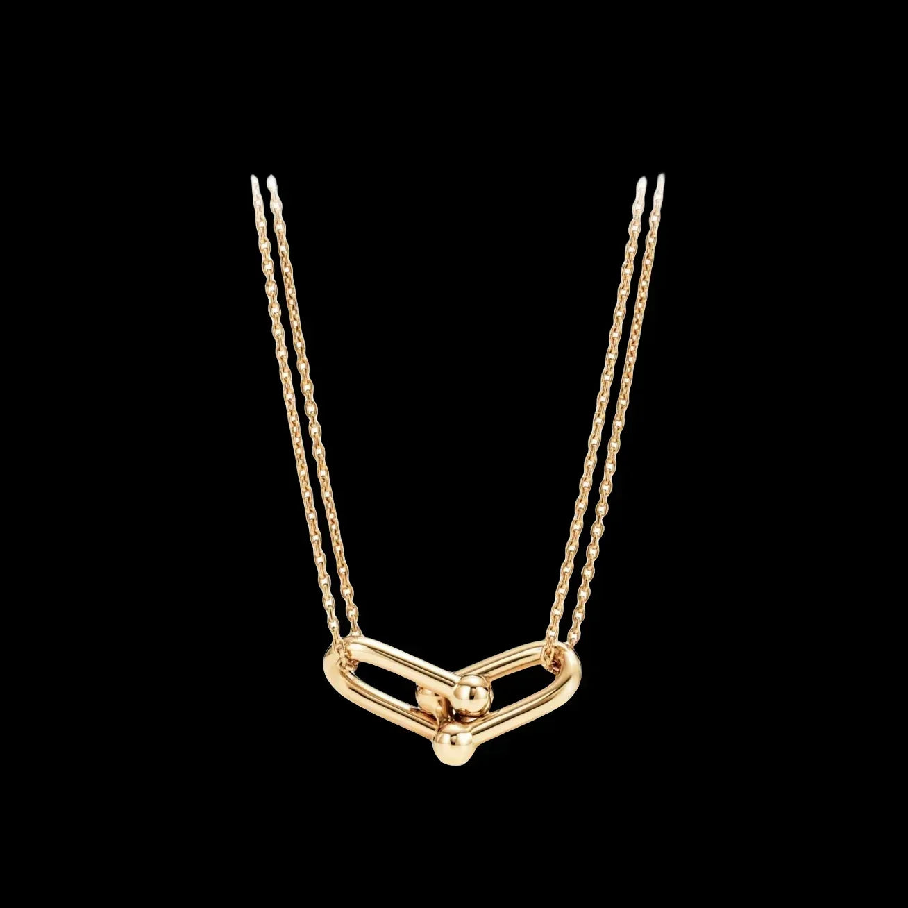 Équina | 925 Silver | Gold-Plated Horseshoe with Zircon