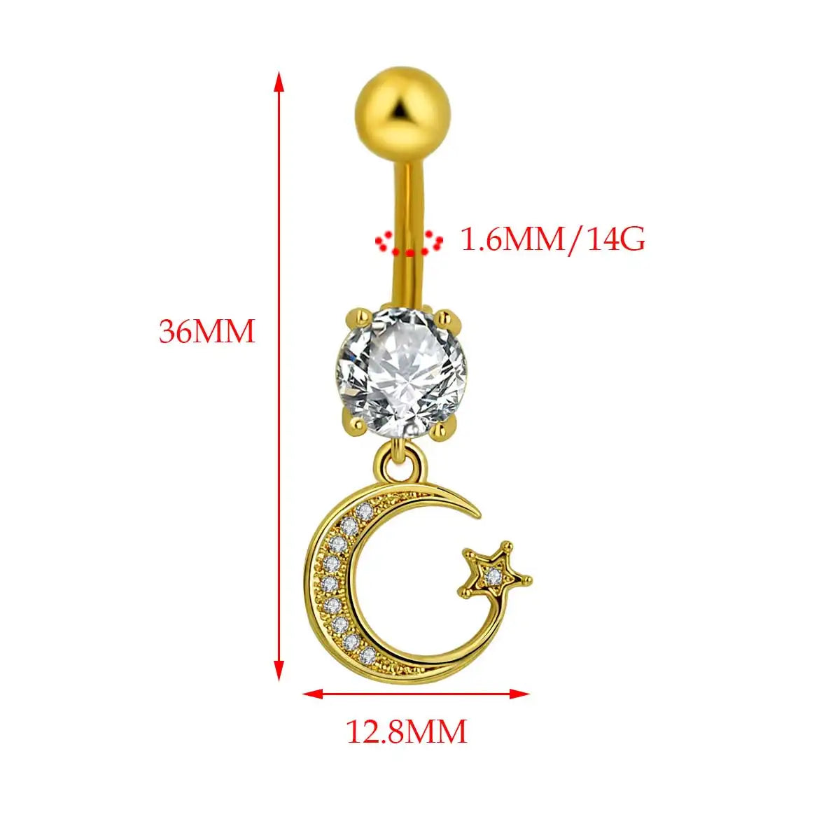 Lunéra | Celestial Crystal Belly Rings