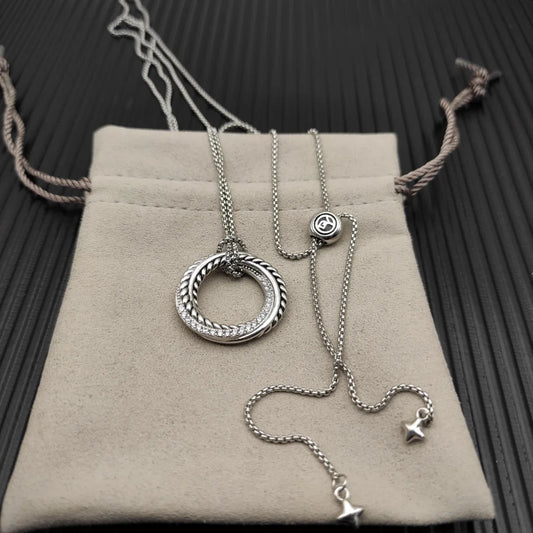 Solynne | 925 Sterling Silver | Pavé Zircon Round Pendant