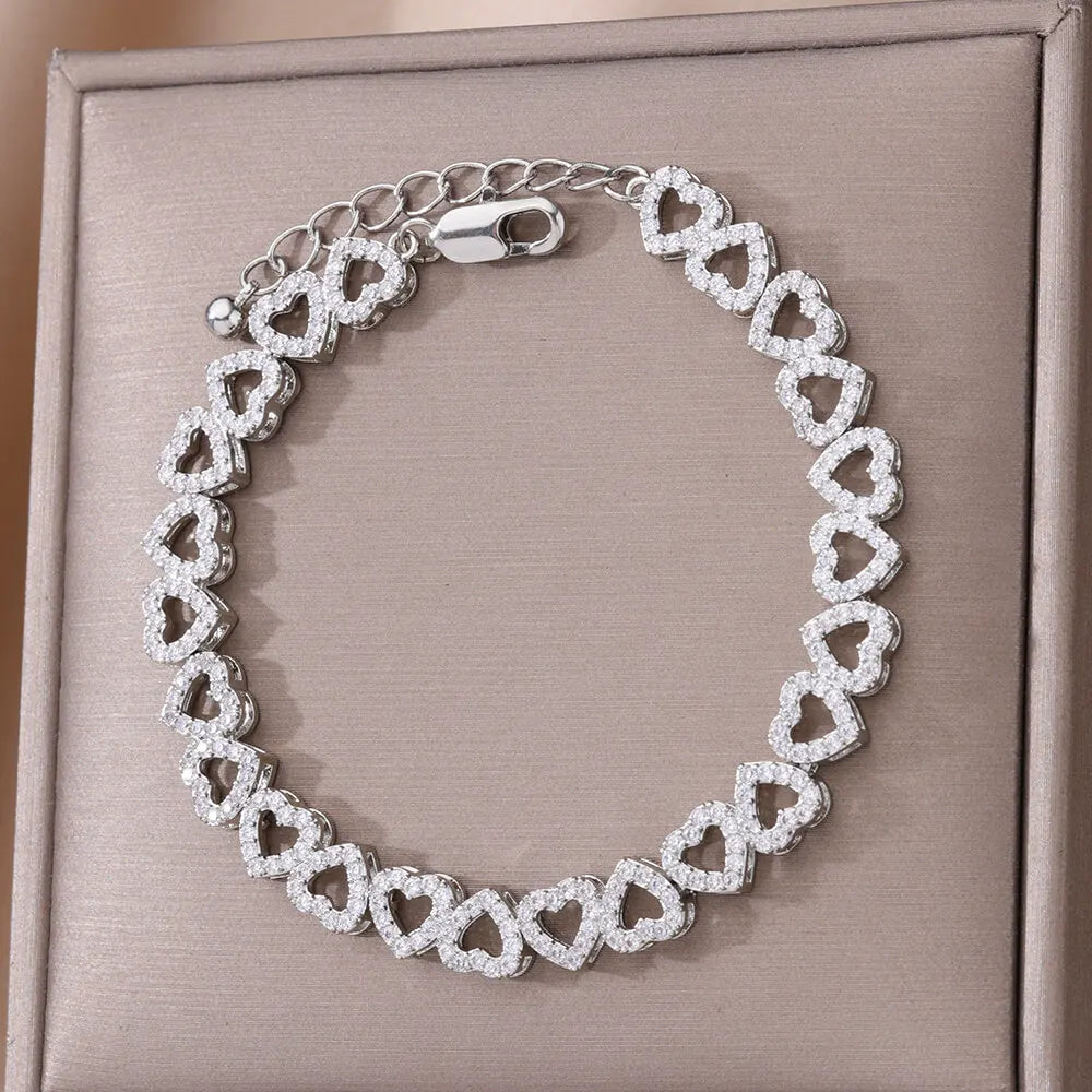 Eternal Hearts | Gold-Plated | Pavé Glow