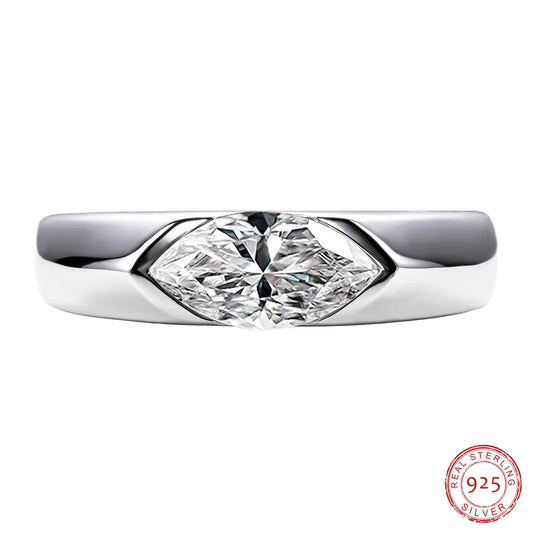 Marquessa | 1ct Moissanite | 925 Ayar Gümüş & 18K Beyaz Altın