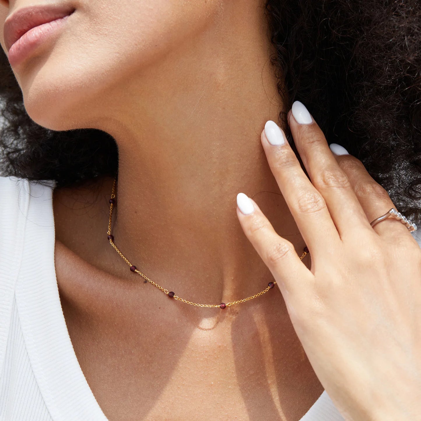 Crimson Whisper | 18K Gold-Plated | Garnet Glow
