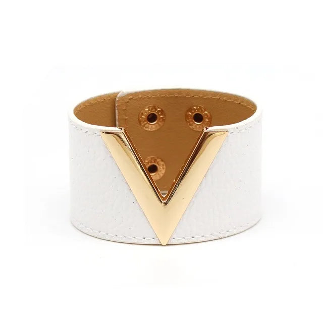 SAVERRA Wrap Bracelet | Leather Jewelry | Leopard V Design