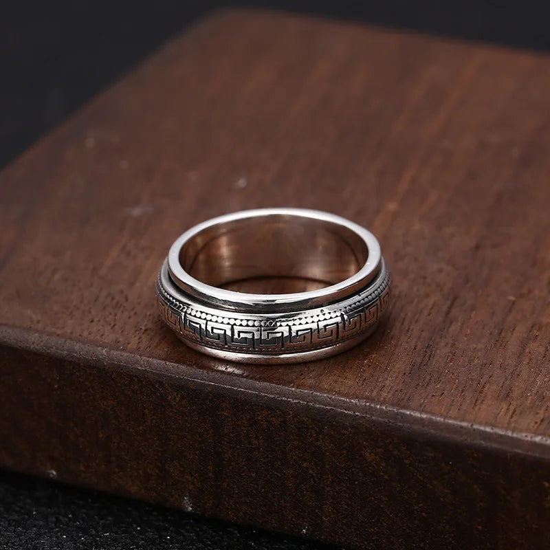 Muralis | 925 Silver | Engraved Spinner Unisex