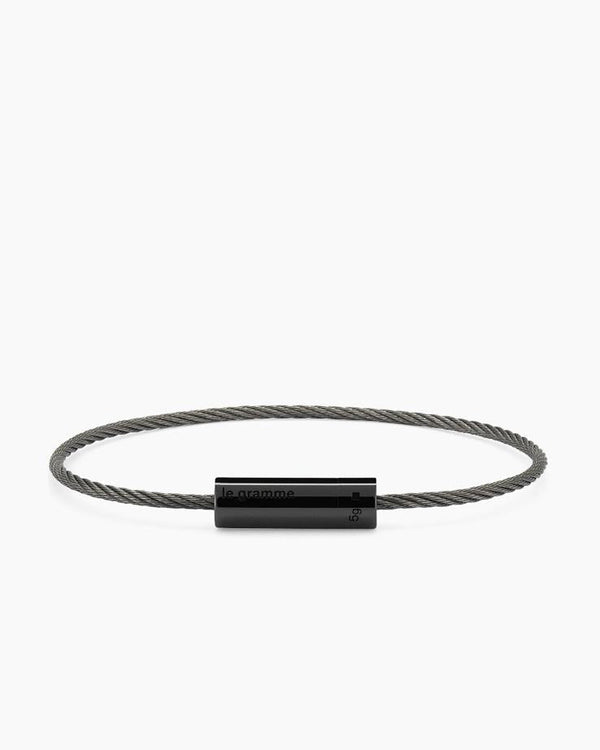 Le Gramme bracelet on a white background with  brand name displayed.