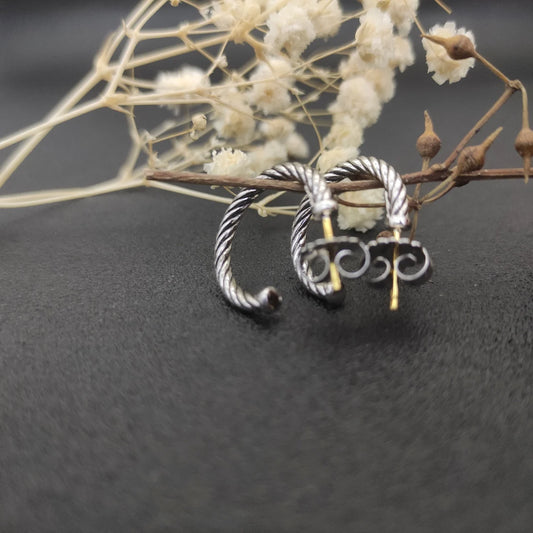 Torsenna | Silver S925 jewelry| Twisted Hoop