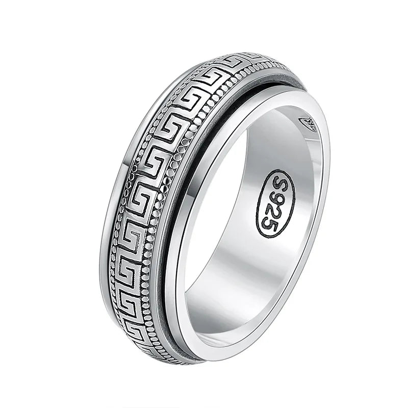 Muralis | 925 Silver | Engraved Spinner Unisex