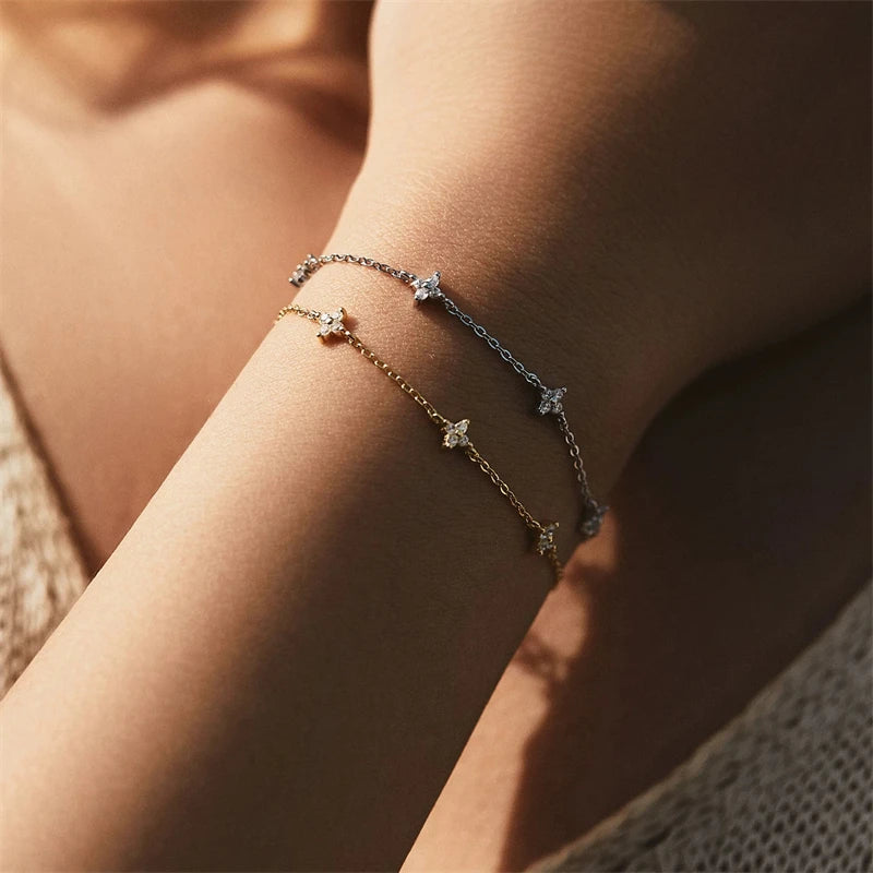 Stellara | Rhodium-Plated | CZ Star Bracelet