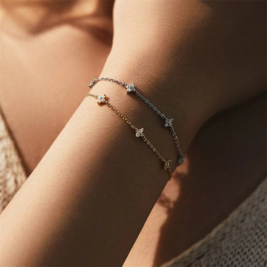 Stellara | Rhodium-Plated | CZ Star Bracelet