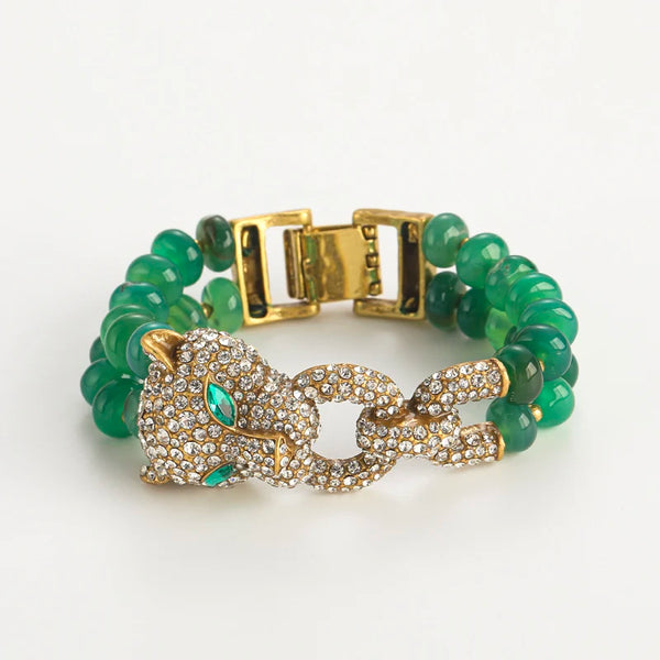 Panthéria — Emerald Gaze in Gold