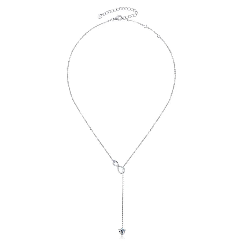 Infina Necklace | 925 Silver | D-Color Moissanite Infinity