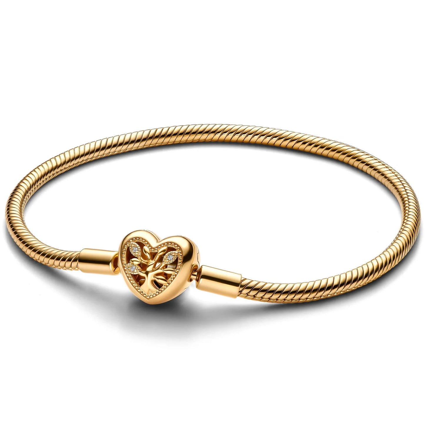 Amorvén | Sterling Silver Snake Chain with Heart