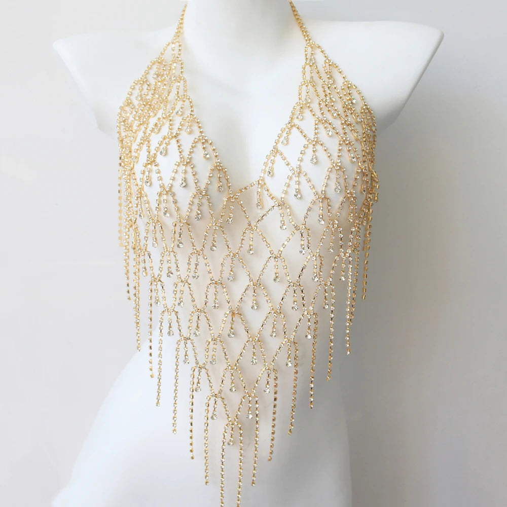 Auremesh | Crystal Halter Body Chain