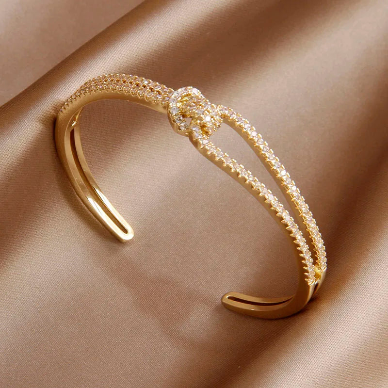 VELARA Bangle | Gold Jewelry | Letter V Cuff Design