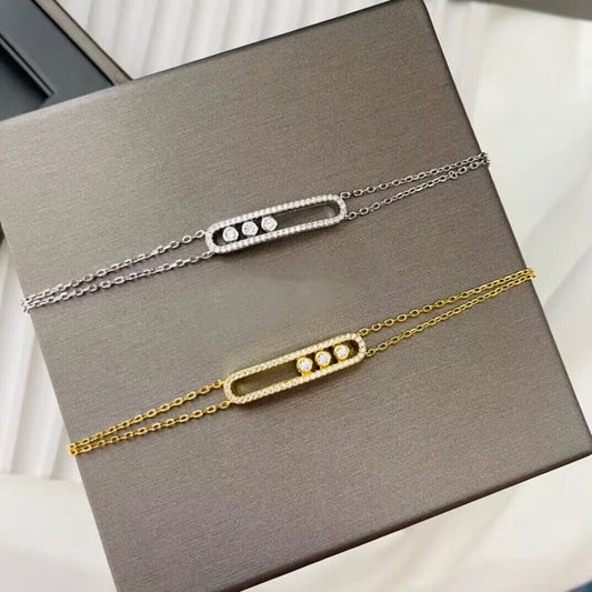 Oval Gleam | 18K Gold-Plated | Double Chain