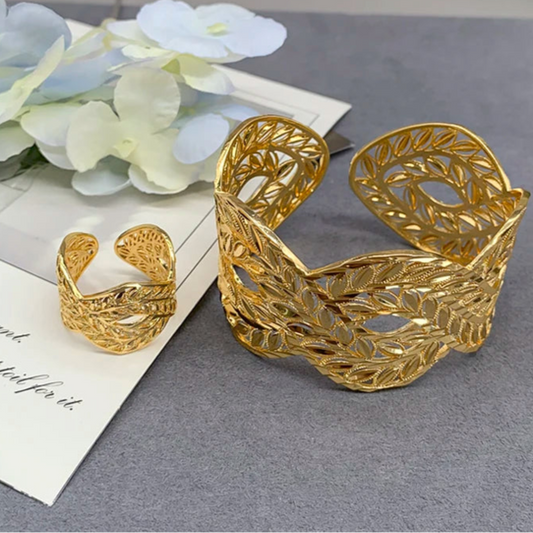 Auréliane | 18K Gold-Plated | Leafwork Set
