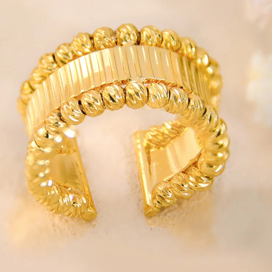 Arabesque Glow | 21K Gold-Plated | Cuff Set