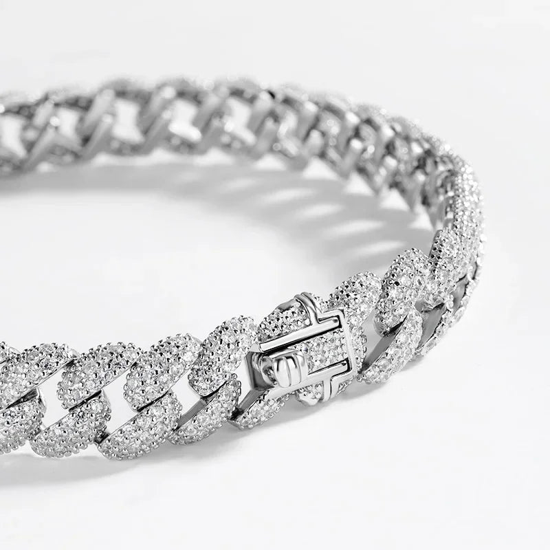 GLACIERGRIP | 925 Silver Cuban Tennis, 18K Gold-Plated