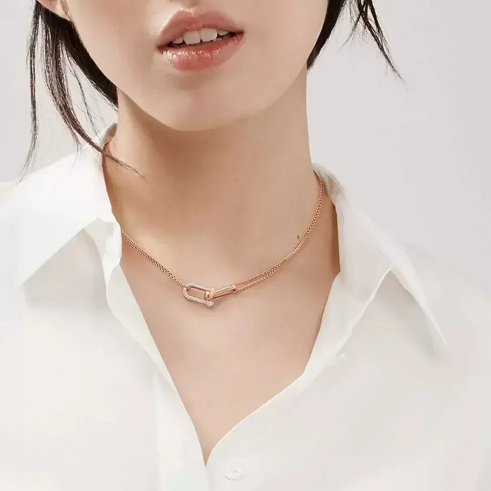 Équina | 925 Silver | Gold-Plated Horseshoe with Zircon