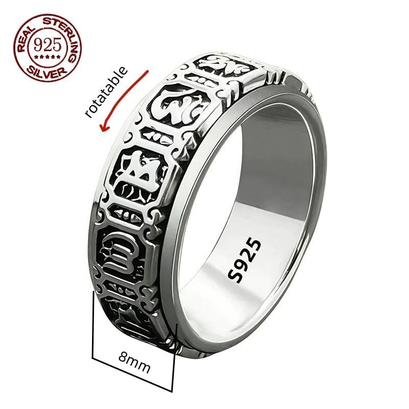 Muralis | 925 Silver | Engraved Spinner Unisex