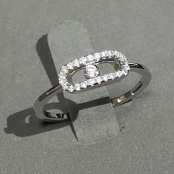 Move Uno Ring | 18K Gold & Pavé Zircon