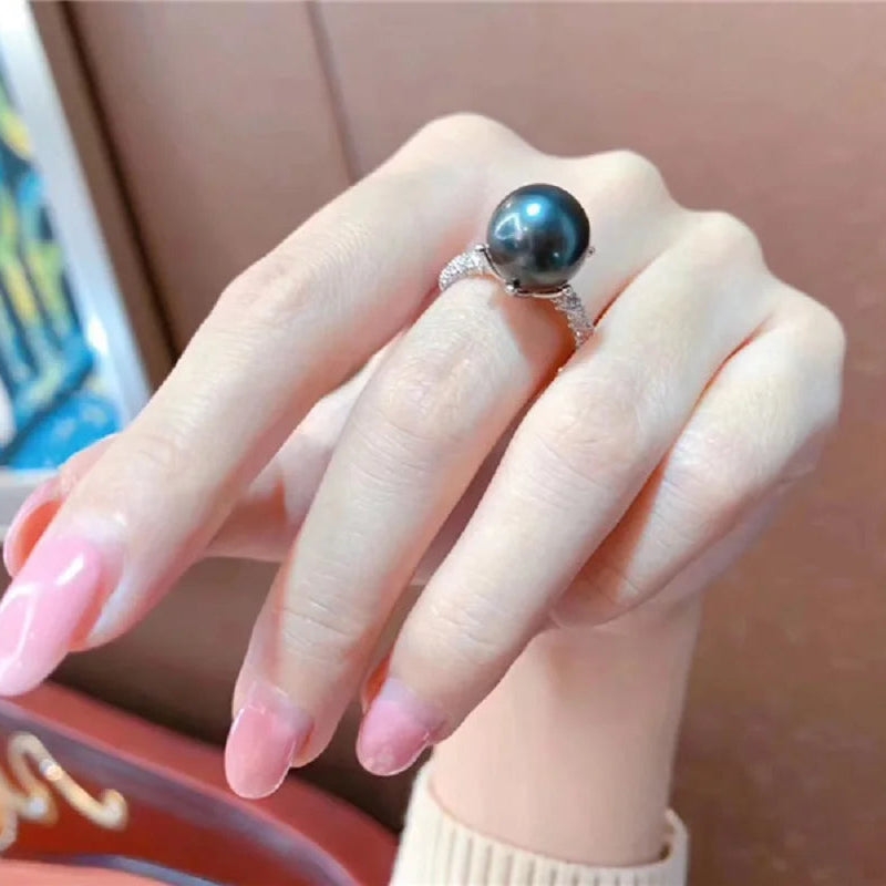 Noctéra | Black Pearl Ring