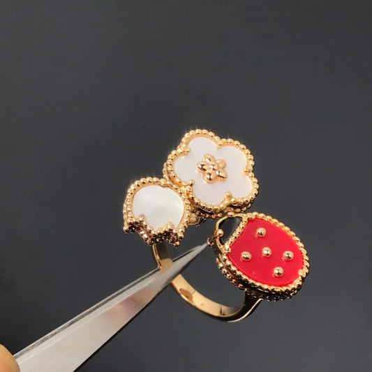 Fioralyn | Silver Jewelry | Ladybug & Flower Design
