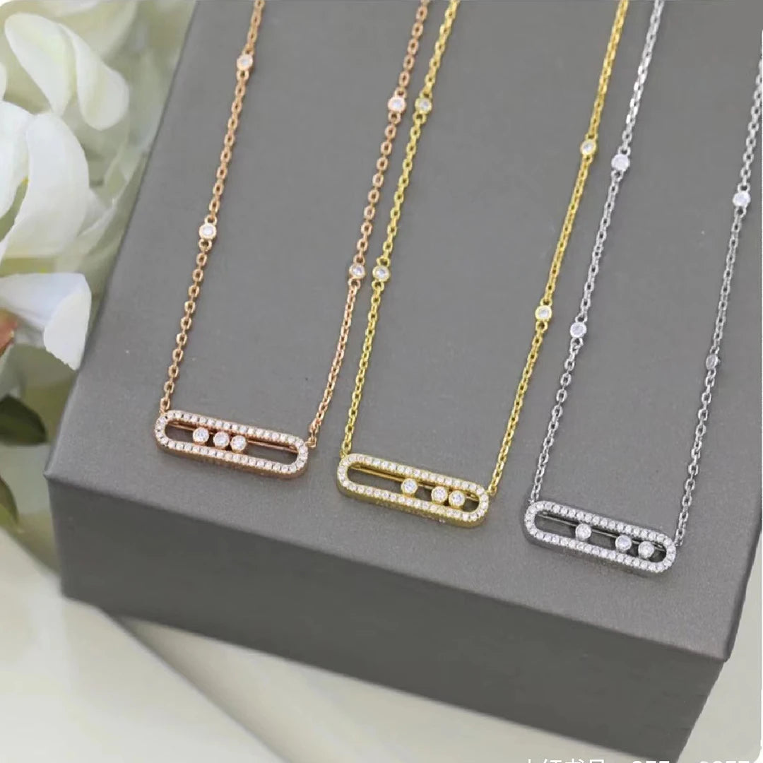 Triple Gleam | 18K Gold-Plated | Oval Necklace