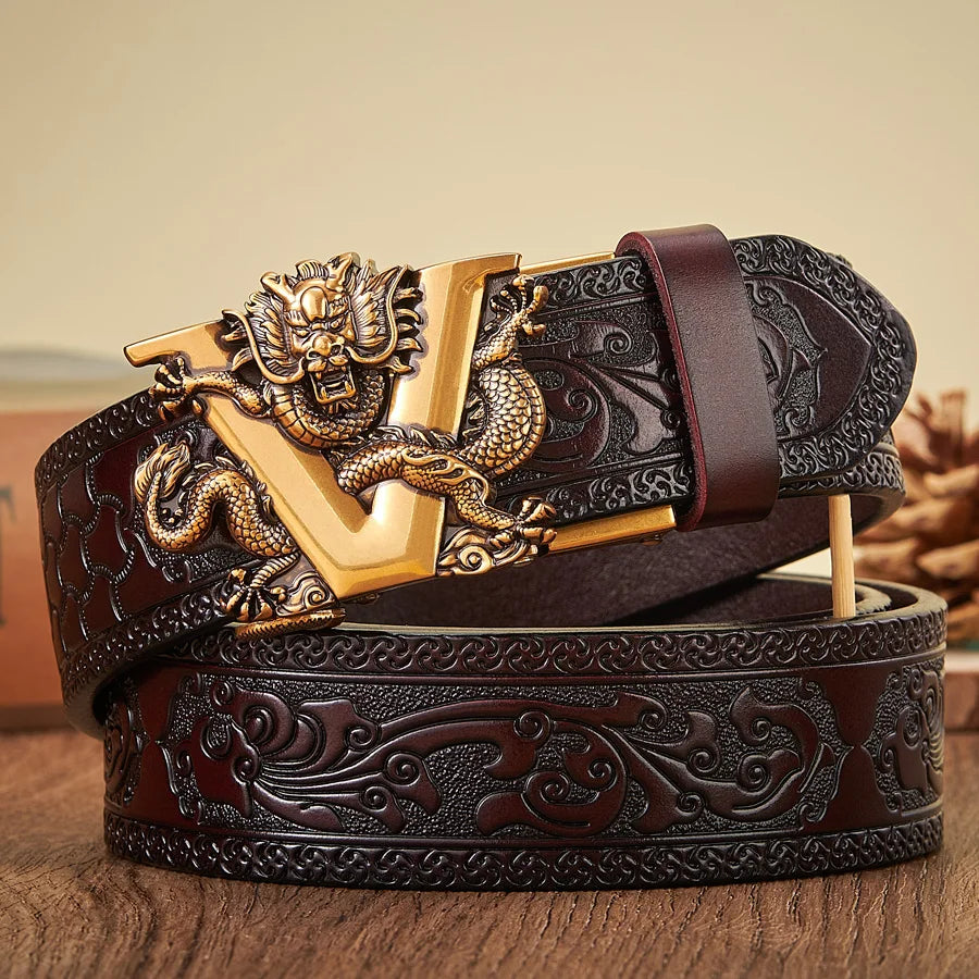 Dracovia | Dragon V Gold Buckle Belt