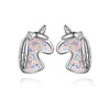 Lunaria Earrings | Italian Silver & Unicorn Charm