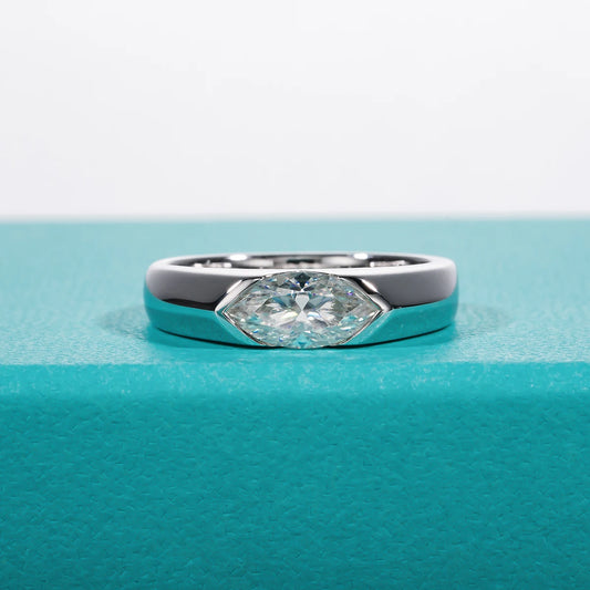 Marquessa | 1ct Moissanite | 925 Ayar Gümüş & 18K Beyaz Altın