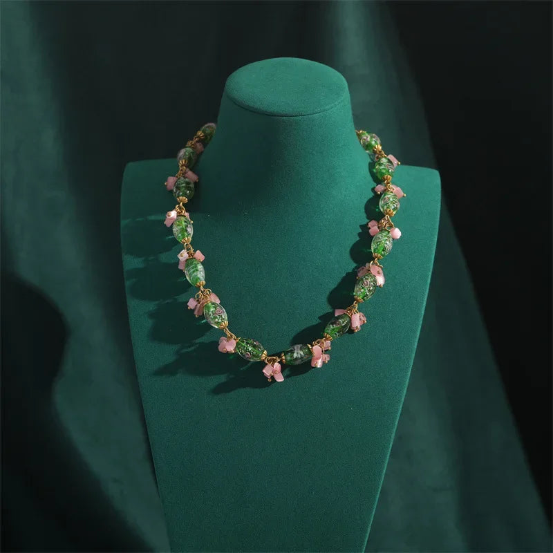 Rosabelle Jewelry Set | 24K Gold | Crystals & Pink Stones