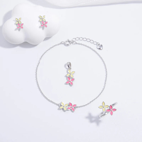 Rosalie Set | 925 Silver & Hand-painted Enamel