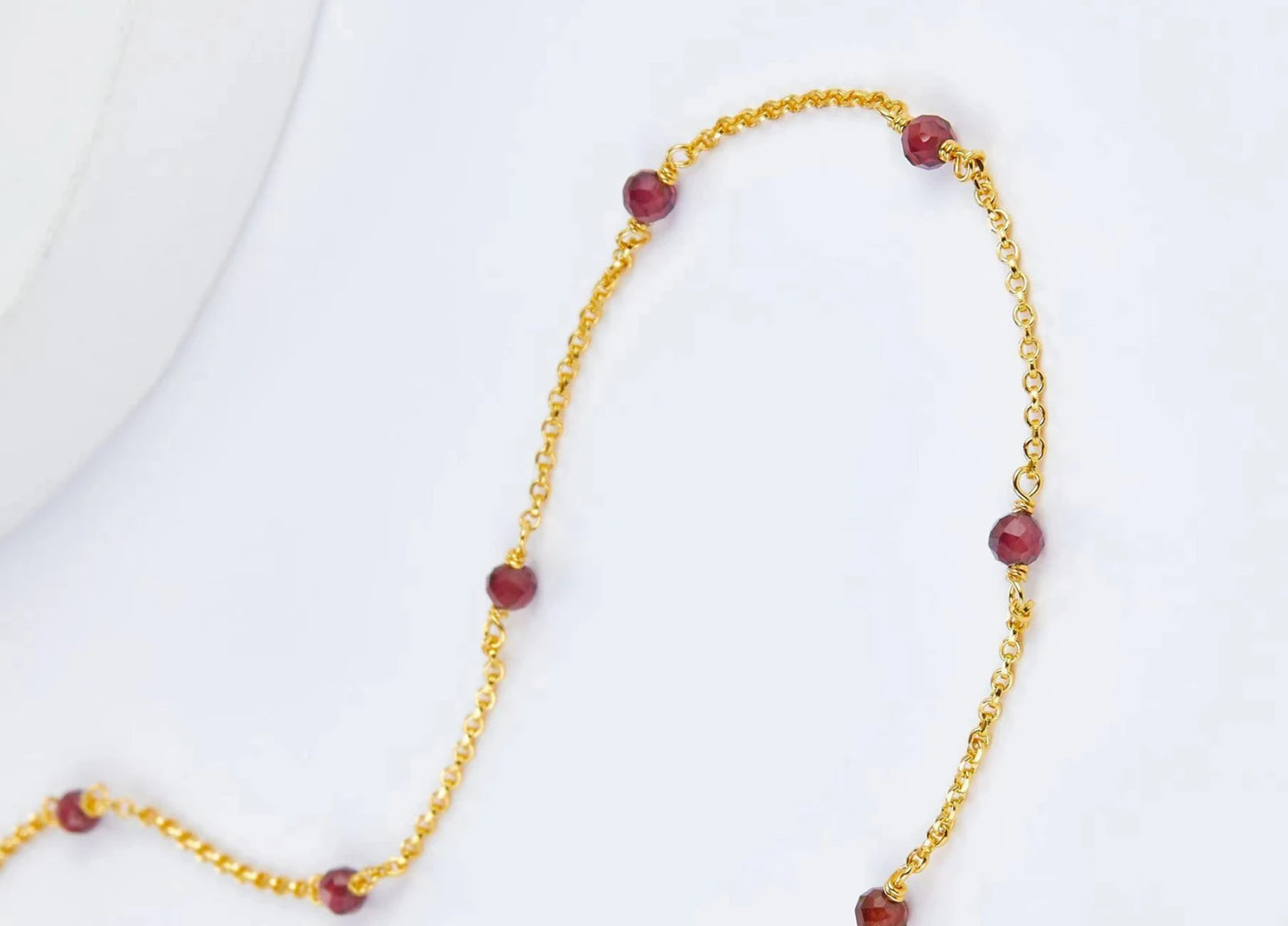 Crimson Whisper | 18K Gold-Plated | Garnet Glow