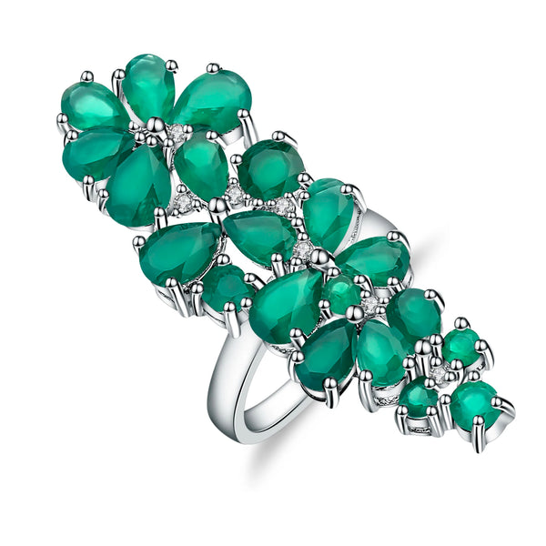 Althaea Ring — Natural Gemstone Edition in 925 Sterling Silver