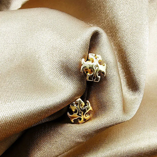 Marèsa Earrings | Ethnic Geometry | Antique Gold