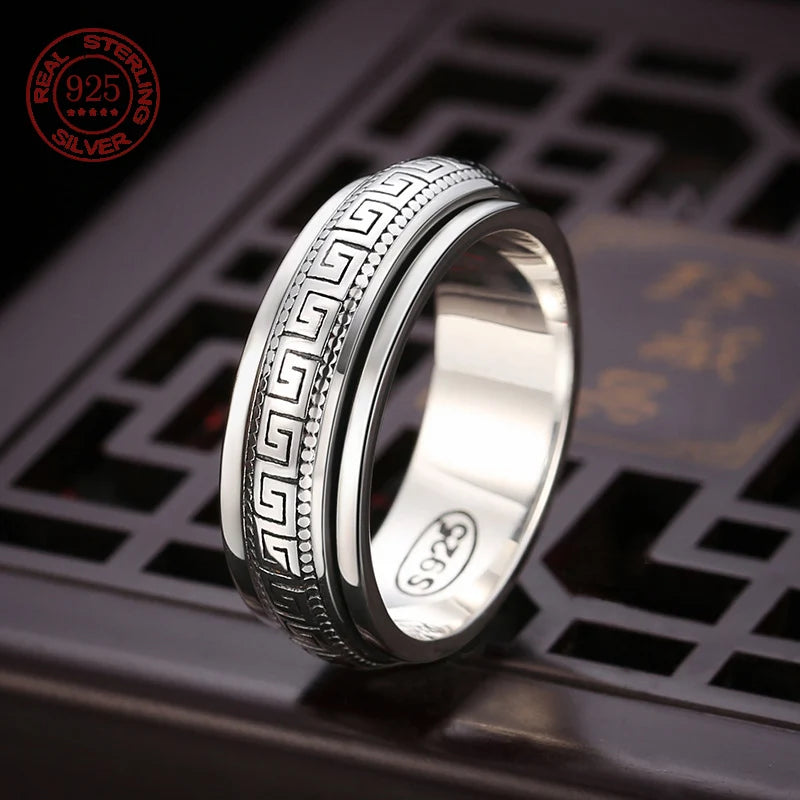 Muralis | 925 Silver | Engraved Spinner Unisex