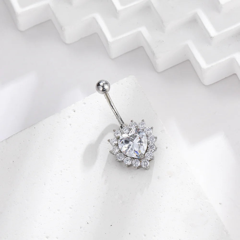 Aurivelle | 29 Crystal Belly Ring Styles