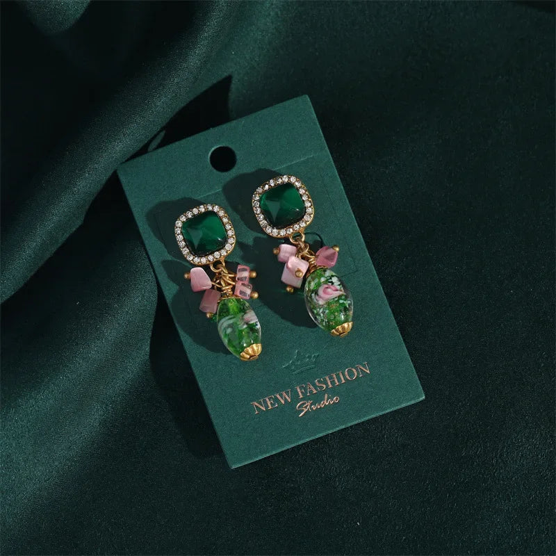 Rosabelle Jewelry Set | 24K Gold | Crystals & Pink Stones