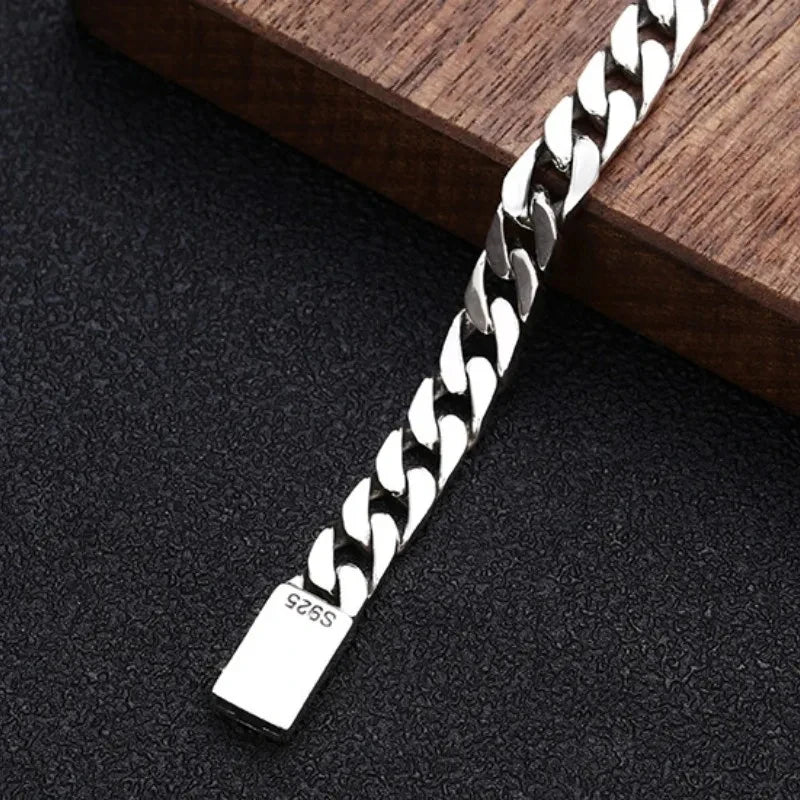 RAZEK | 925 Ayar Gümüş Punk 8MM Kutu Kilitli