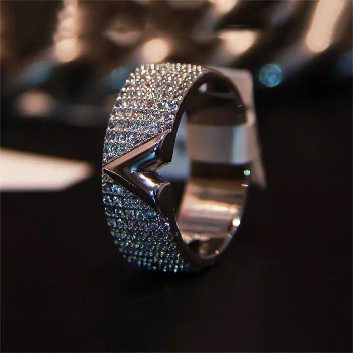 VIRENA Ring | Silver Jewelry | White Zircon